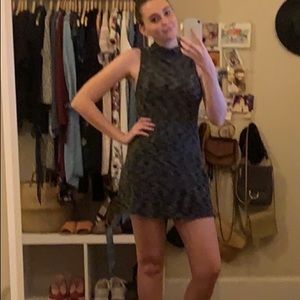 Grey Mockneck Dress Silence and Noise